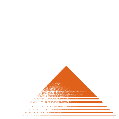 Weight–level plate of Centered 9-gonal (also known as nonagonal or enneagonal) numbers. Every third triangular number, starting with a(1)=1